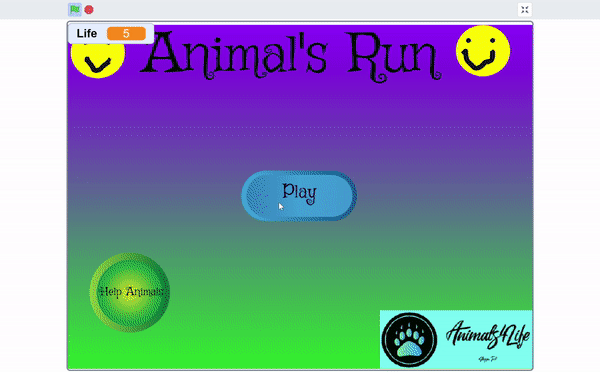 Animals Run Game GIF